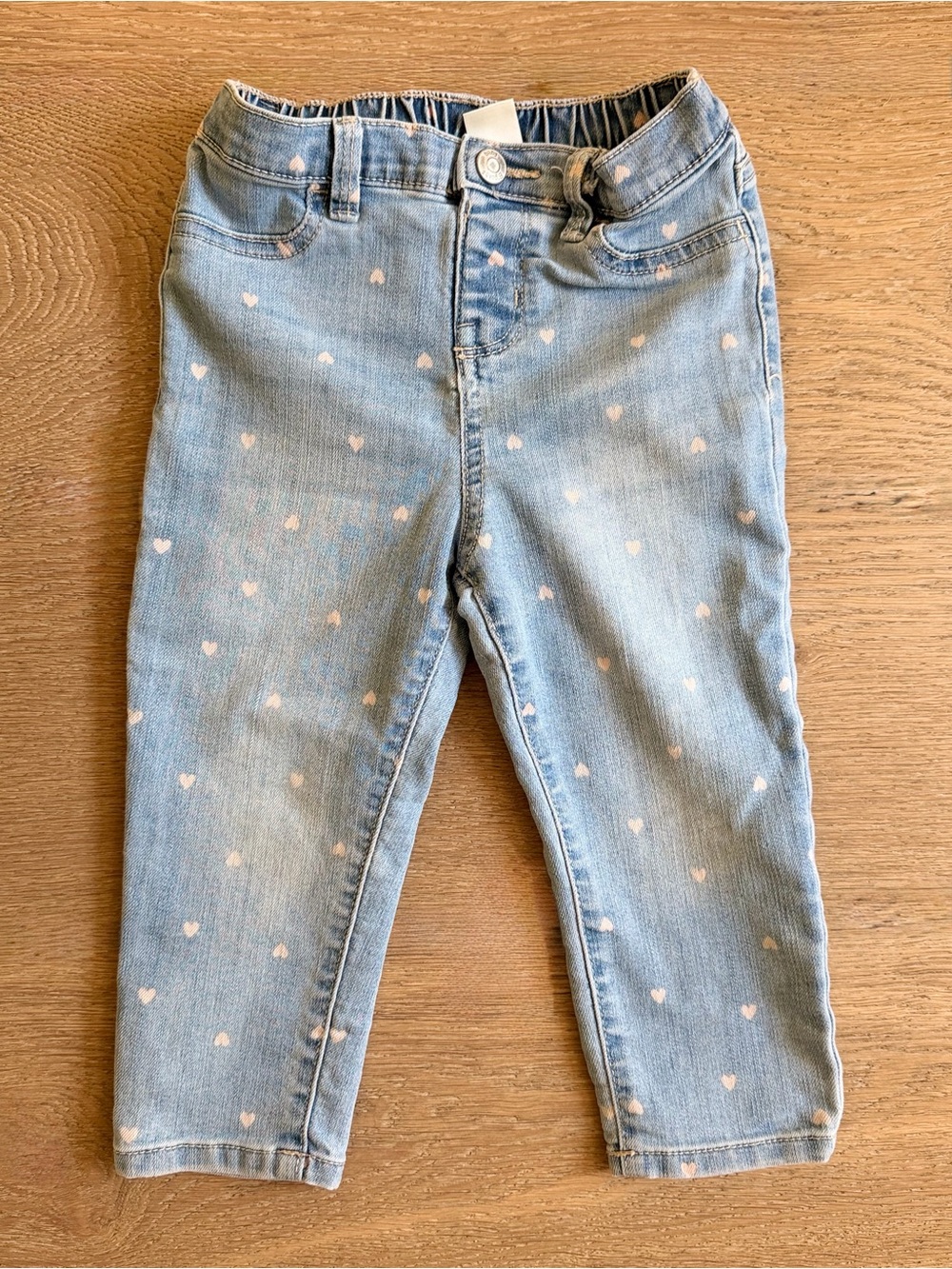 Carter’s 24mo Light Blue Heart Print Denim Jeans